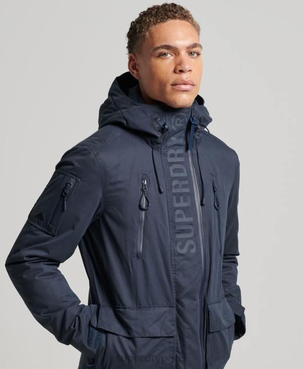 Superdry Hommes veste coupe-vent ultime en microfibre sd D64Z952 vêtements marine