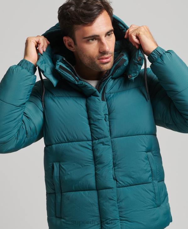 Superdry Hommes veste courte matelassée touchline D64Z973 vêtements vert