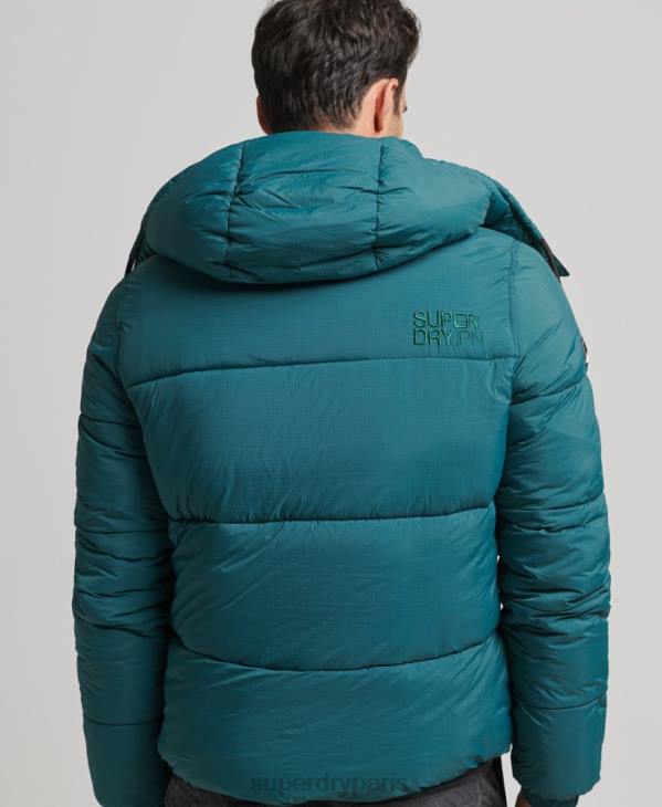 Superdry Hommes veste courte matelassée touchline D64Z973 vêtements vert