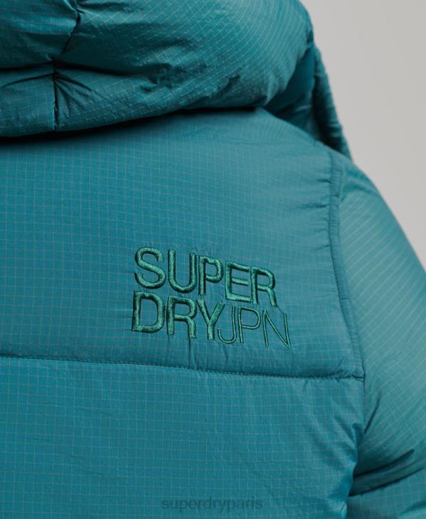 Superdry Hommes veste courte matelassée touchline D64Z973 vêtements vert