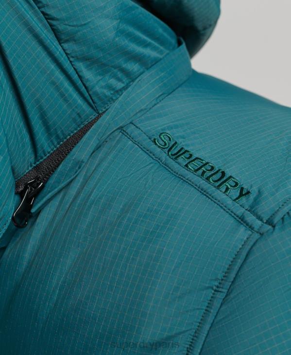 Superdry Hommes veste courte matelassée touchline D64Z973 vêtements vert
