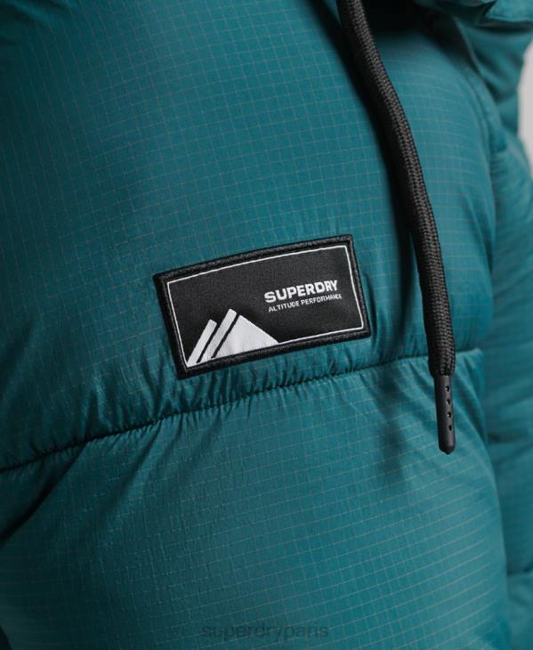 Superdry Hommes veste courte matelassée touchline D64Z973 vêtements vert