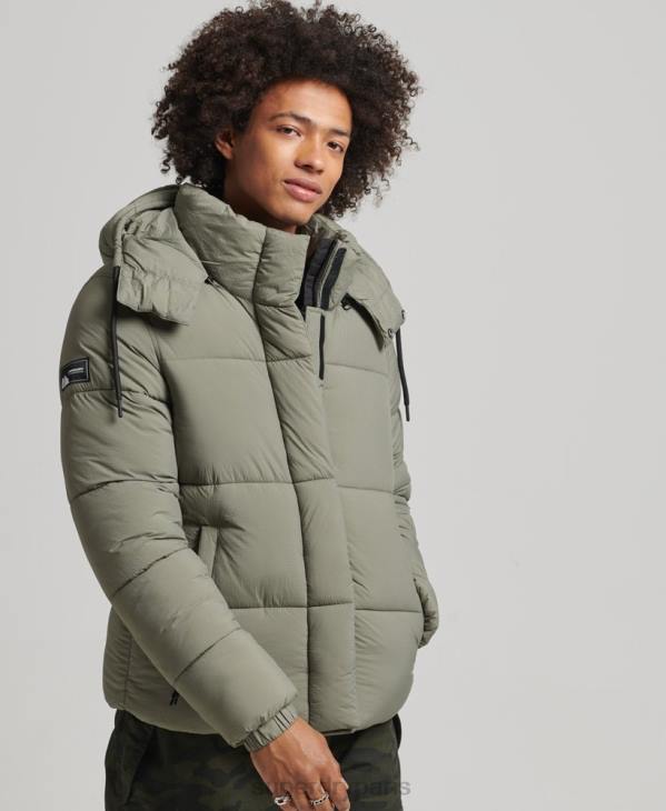 Superdry Hommes veste courte matelassée touchline D64Z974 vêtements kaki