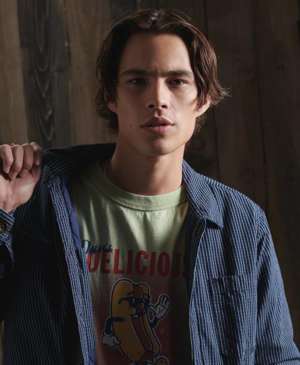 Superdry Hommes veste d'artiste à doublure sèche en édition limitée D64Z4724 vêtements bleu