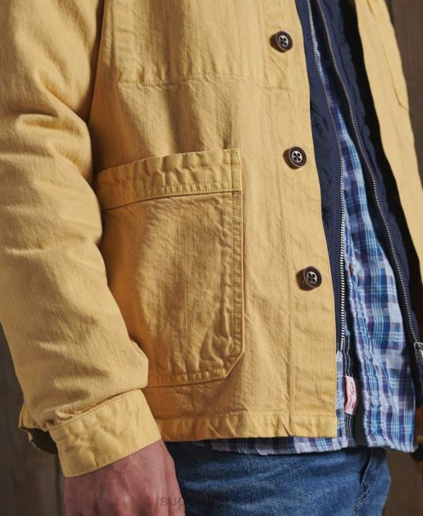 Superdry Hommes veste d'artiste sec en édition limitée D64Z4714 vêtements jaune