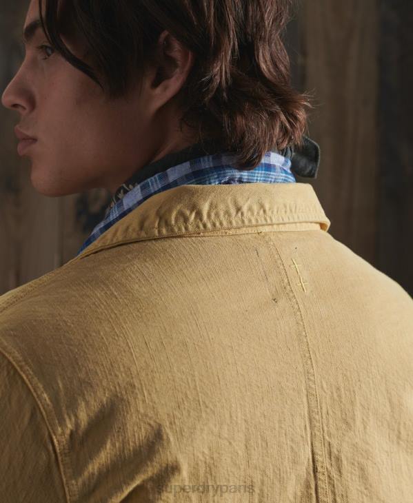 Superdry Hommes veste d'artiste sec en édition limitée D64Z4714 vêtements jaune