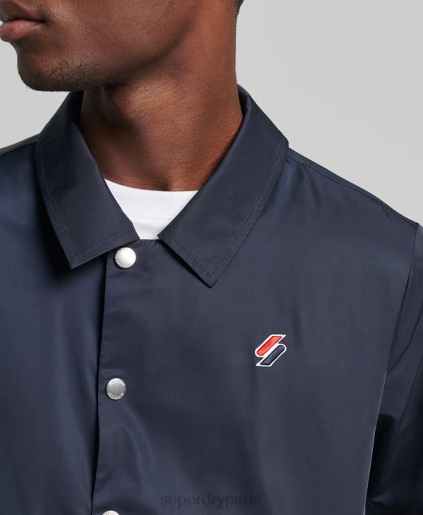 Superdry Hommes veste d'entraîneur code essentiel D64Z4580 vêtements marine