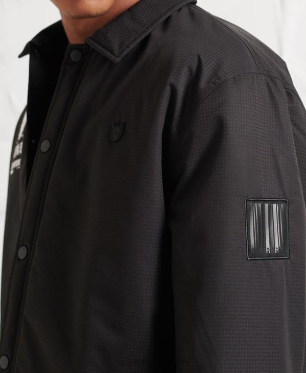 Superdry Hommes veste d'entraîneur de l'opposition D64Z1189 vêtements noir