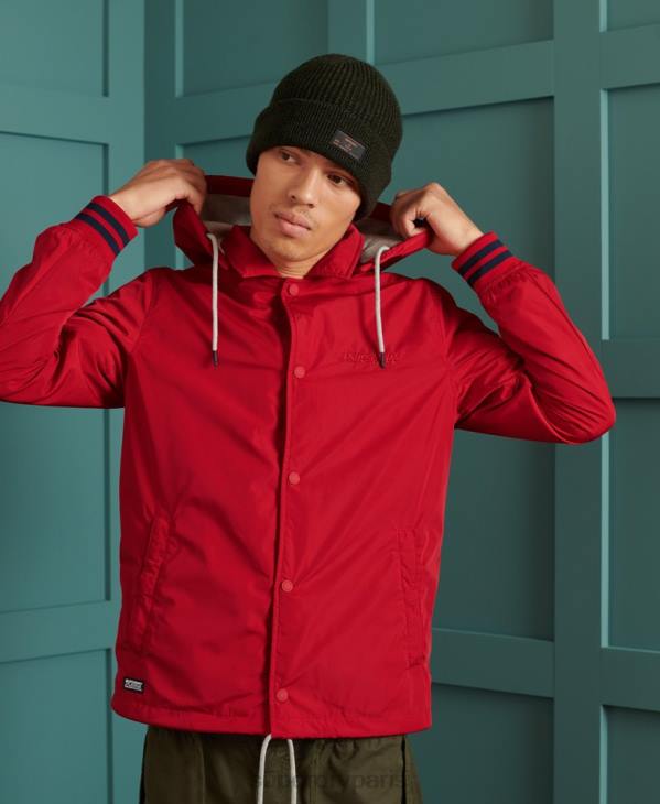 Superdry Hommes veste de baseball à capuche D64Z1200 vêtements rouge