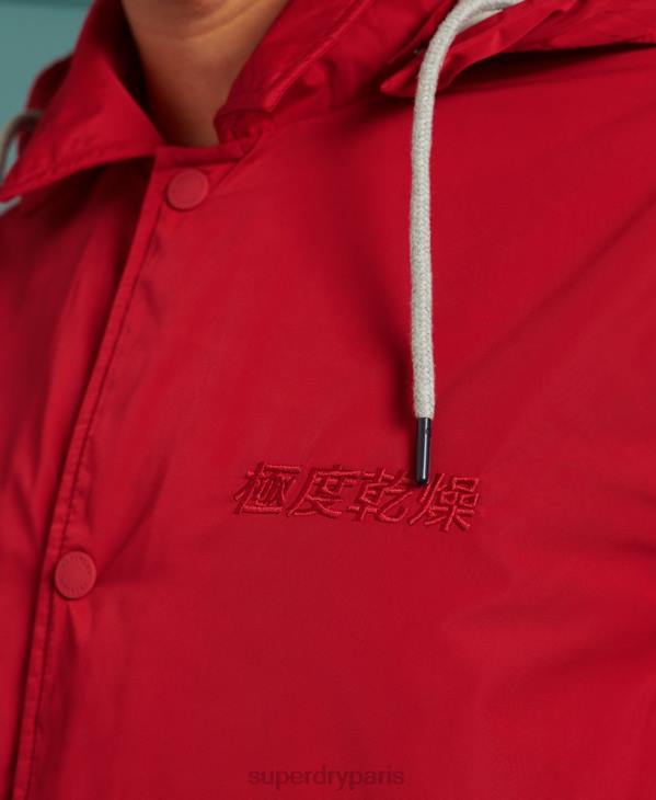 Superdry Hommes veste de baseball à capuche D64Z1200 vêtements rouge