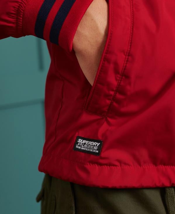 Superdry Hommes veste de baseball à capuche D64Z1200 vêtements rouge