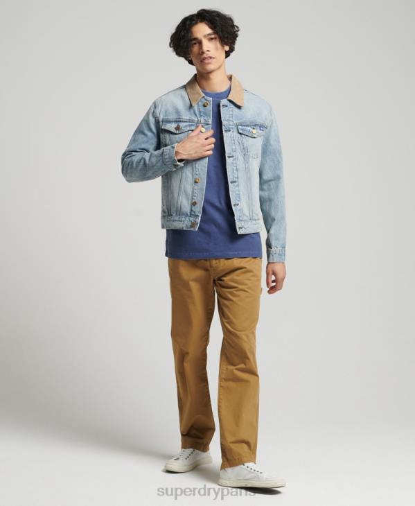 Superdry Hommes veste de camionneur de bandit vintage D64Z4451 vêtements bleu