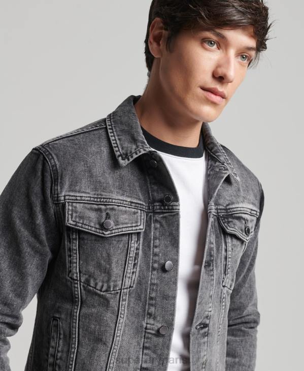 Superdry Hommes veste de camionneur de grand routier D64Z4530 vêtements noir