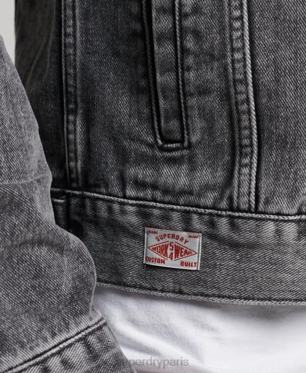 Superdry Hommes veste de camionneur de grand routier D64Z4530 vêtements noir