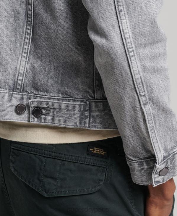 Superdry Hommes veste de camionneur de grand routier D64Z4745 vêtements gris