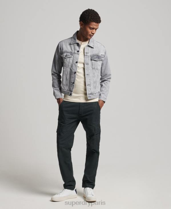 Superdry Hommes veste de camionneur de grand routier D64Z4745 vêtements gris