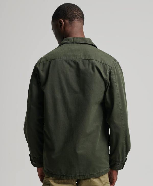 Superdry Hommes veste de combat tropicale D64Z4701 vêtements vert