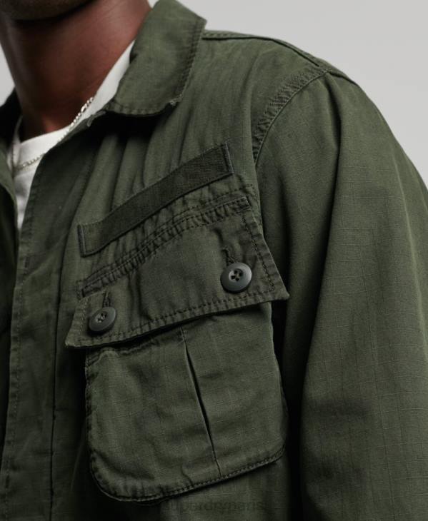 Superdry Hommes veste de combat tropicale D64Z4701 vêtements vert