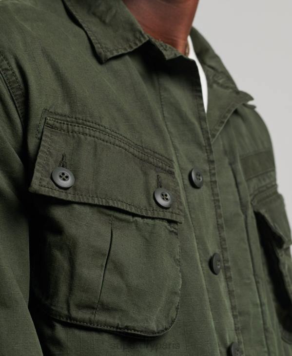 Superdry Hommes veste de combat tropicale D64Z4701 vêtements vert