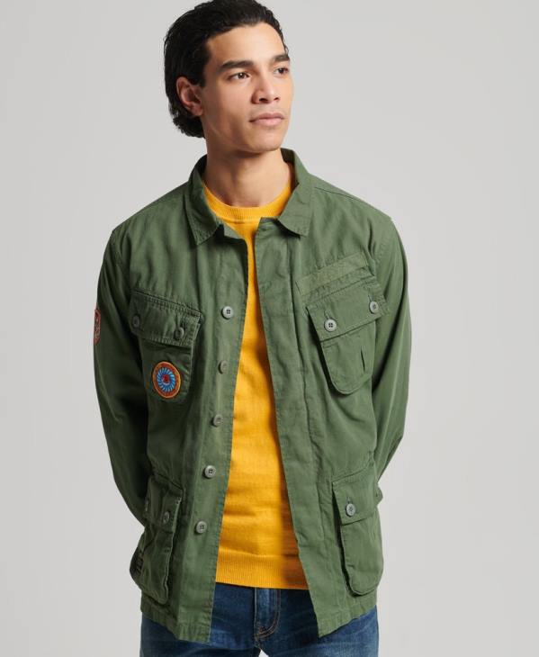 Superdry Hommes veste de combat tropicale D64Z4702 vêtements vert