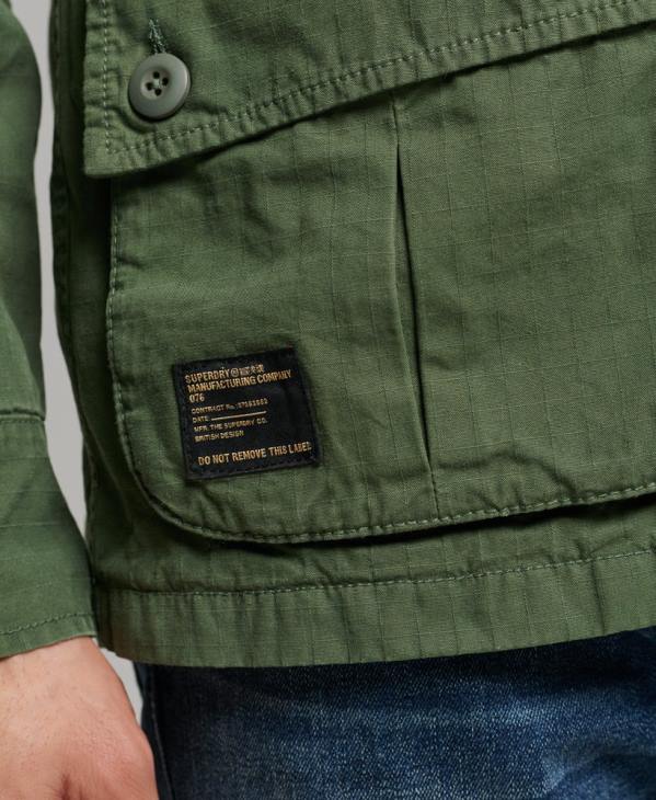 Superdry Hommes veste de combat tropicale D64Z4702 vêtements vert