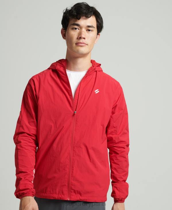Superdry Hommes veste de course D64Z4630 vêtements rouge