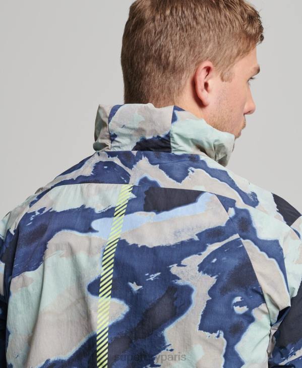Superdry Hommes veste de course D64Z4718 vêtements bleu