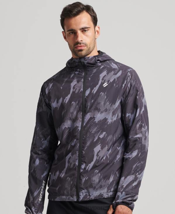 Superdry Hommes veste de course D64Z5366 vêtements gris foncé
