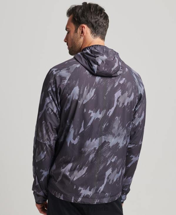 Superdry Hommes veste de course D64Z5366 vêtements gris foncé