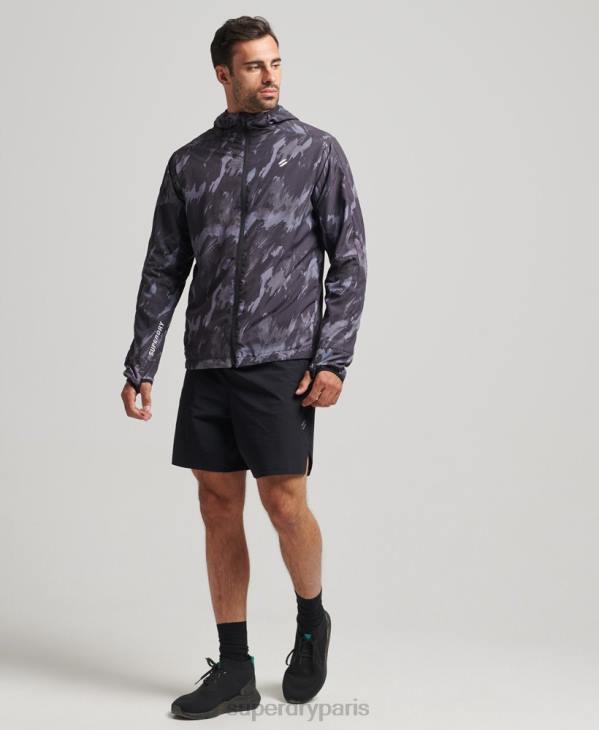 Superdry Hommes veste de course D64Z5366 vêtements gris foncé