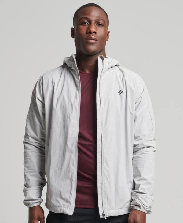 Superdry Hommes veste de course D64Z5389 vêtements gris clair