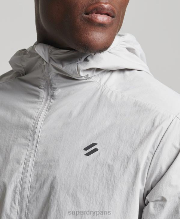 Superdry Hommes veste de course D64Z5389 vêtements gris clair