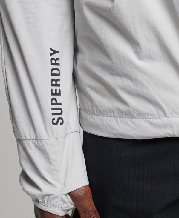 Superdry Hommes veste de course D64Z5389 vêtements gris clair