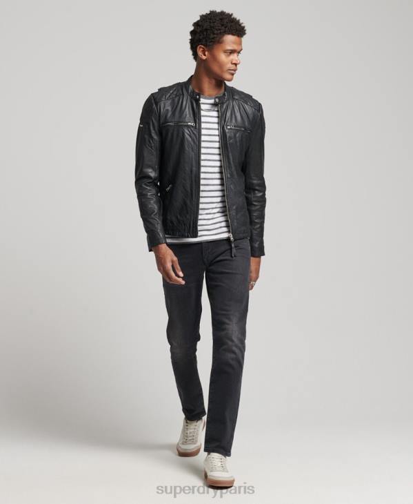 Superdry Hommes veste de course moto D64Z4436 vêtements noir