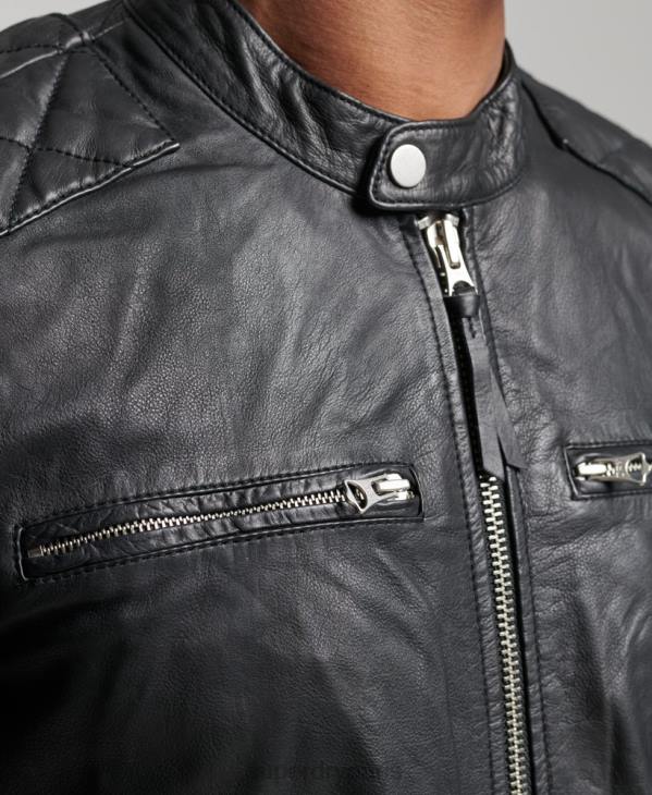 Superdry Hommes veste de course moto D64Z4436 vêtements noir