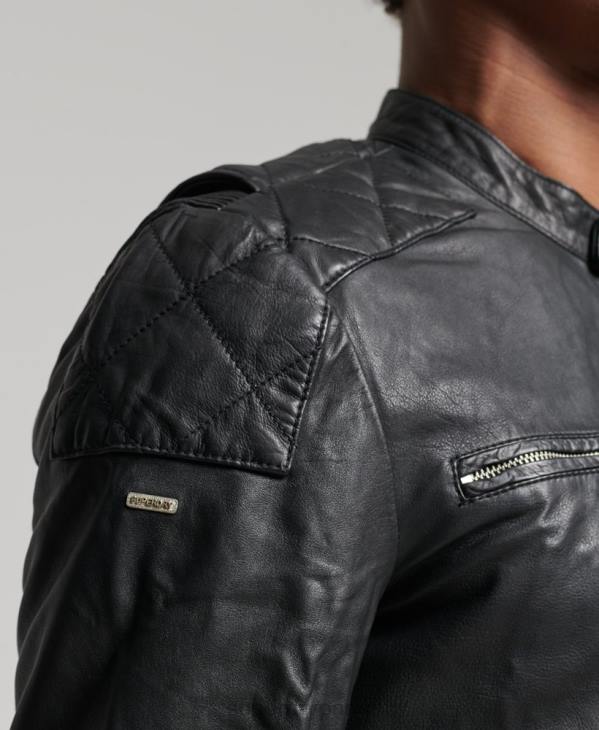 Superdry Hommes veste de course moto D64Z4436 vêtements noir
