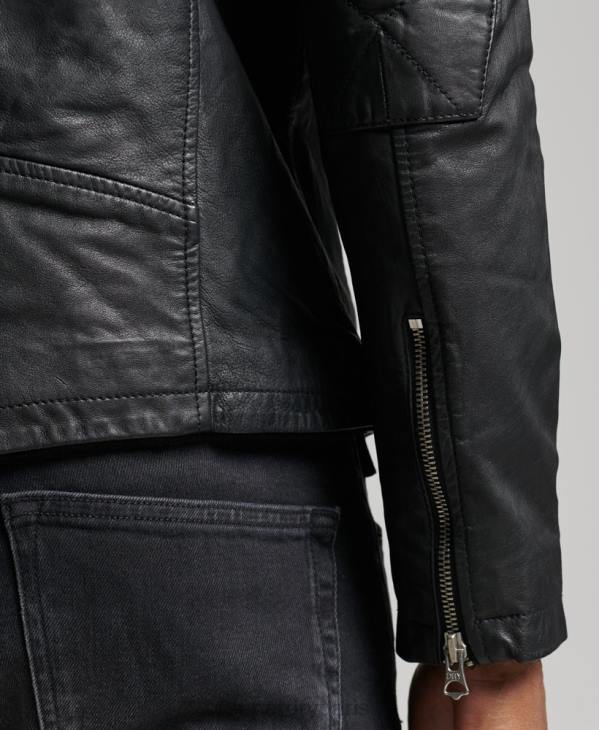 Superdry Hommes veste de course moto D64Z4436 vêtements noir