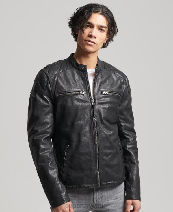 Superdry Hommes veste de course moto D64Z4776 vêtements noir