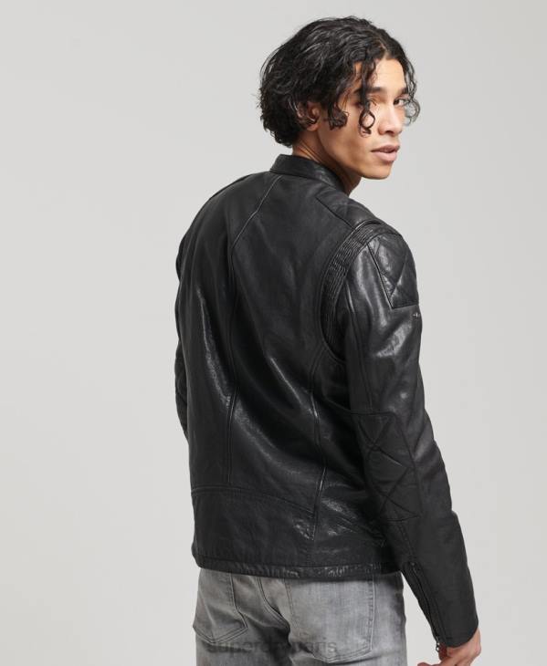 Superdry Hommes veste de course moto D64Z4776 vêtements noir