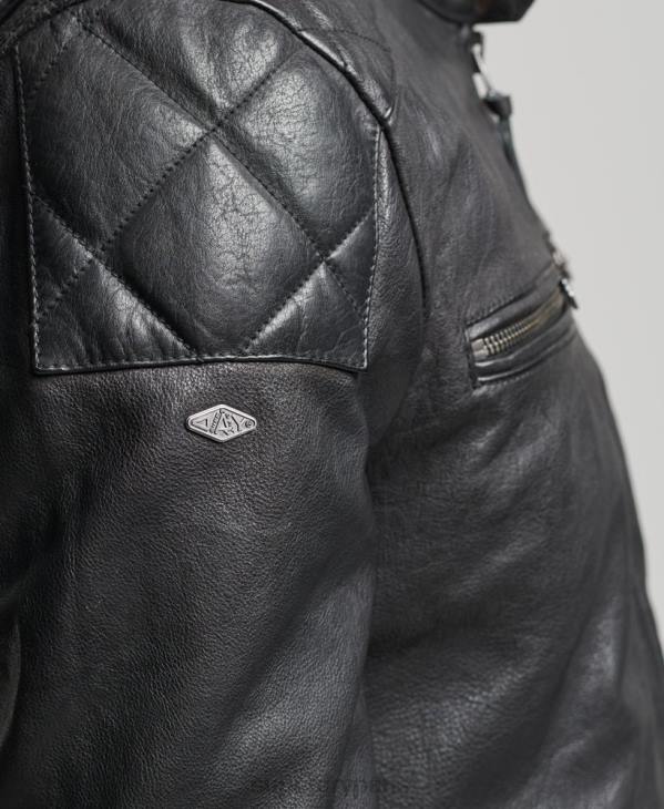 Superdry Hommes veste de course moto D64Z4776 vêtements noir
