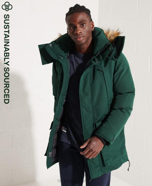 Superdry Hommes veste de parka everest D64Z4588 vêtements vert