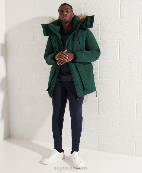Superdry Hommes veste de parka everest D64Z4588 vêtements vert