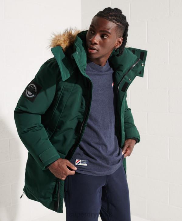 Superdry Hommes veste de parka everest D64Z4588 vêtements vert