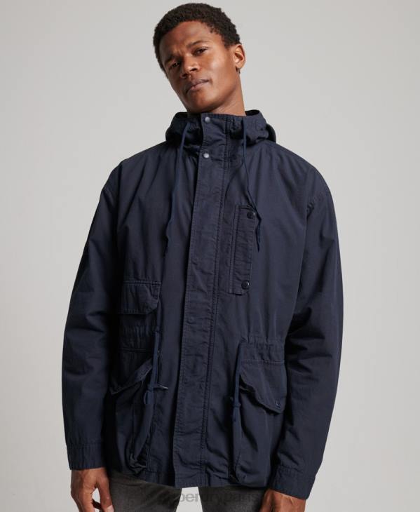 Superdry Hommes veste de pont à capuche D64Z1009 vêtements marine
