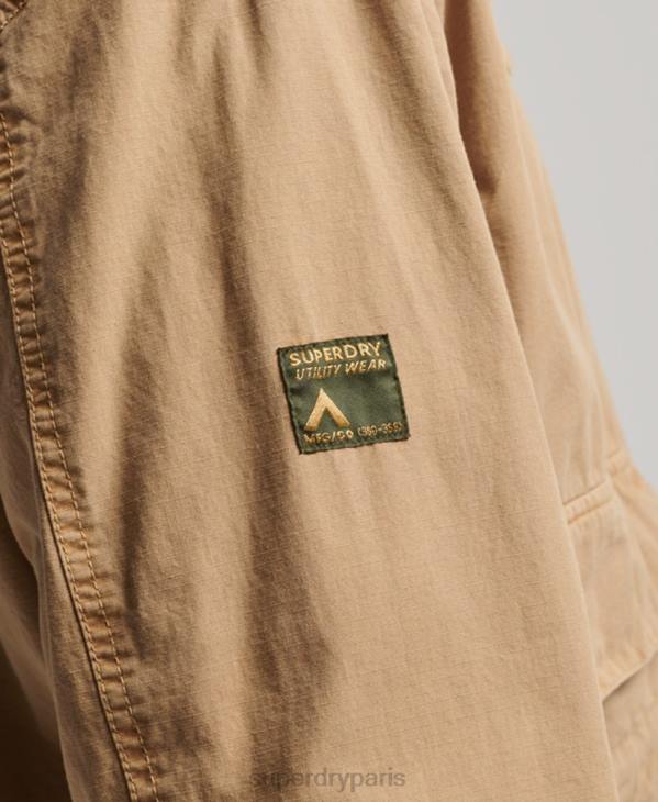 Superdry Hommes veste de pont à capuche D64Z932 vêtements bronzer