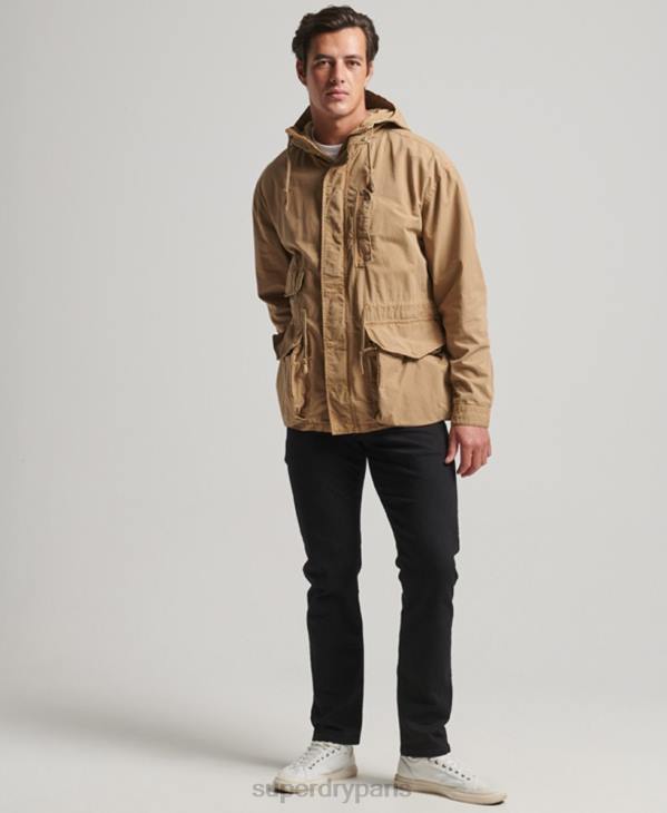 Superdry Hommes veste de pont à capuche D64Z932 vêtements bronzer