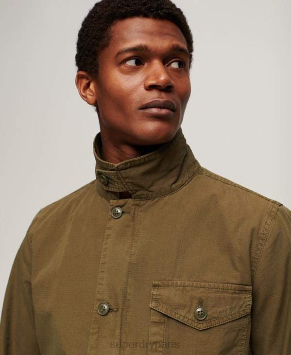 Superdry Hommes veste de pont vintage D64Z26 vêtements kaki
