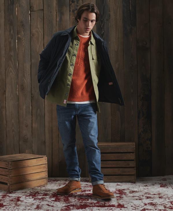 Superdry Hommes veste de réservoir étanche en édition limitée D64Z4768 vêtements marine