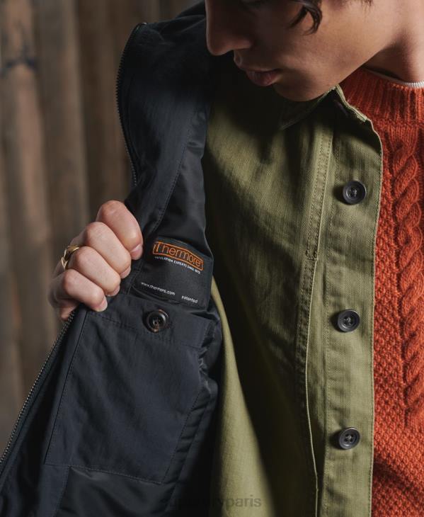 Superdry Hommes veste de réservoir étanche en édition limitée D64Z4768 vêtements marine