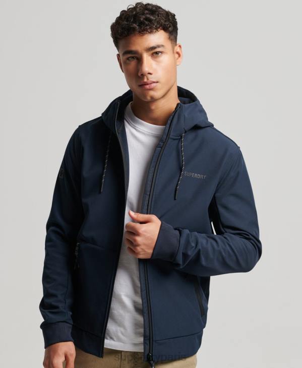Superdry Hommes veste de randonnée côtelée code tech D64Z1139 vêtements marine